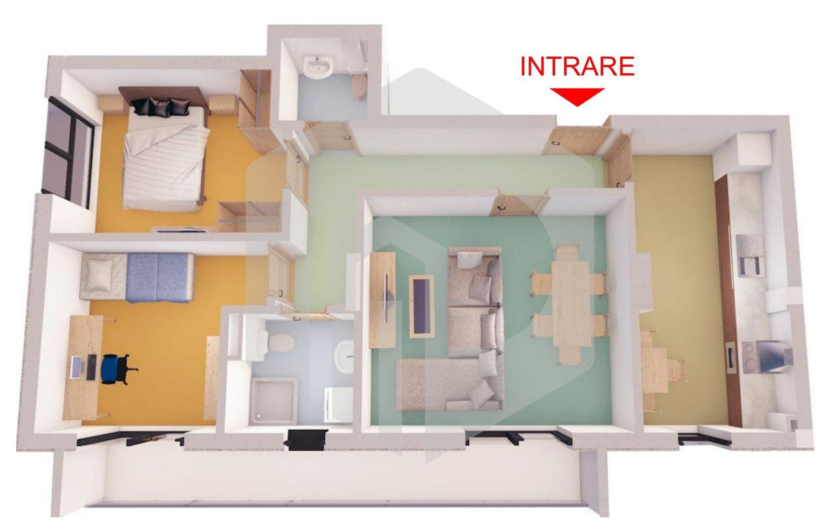 strada Autogarii | Apartament 3 camere - Turnisor - Parcare subterana - Schiță 5