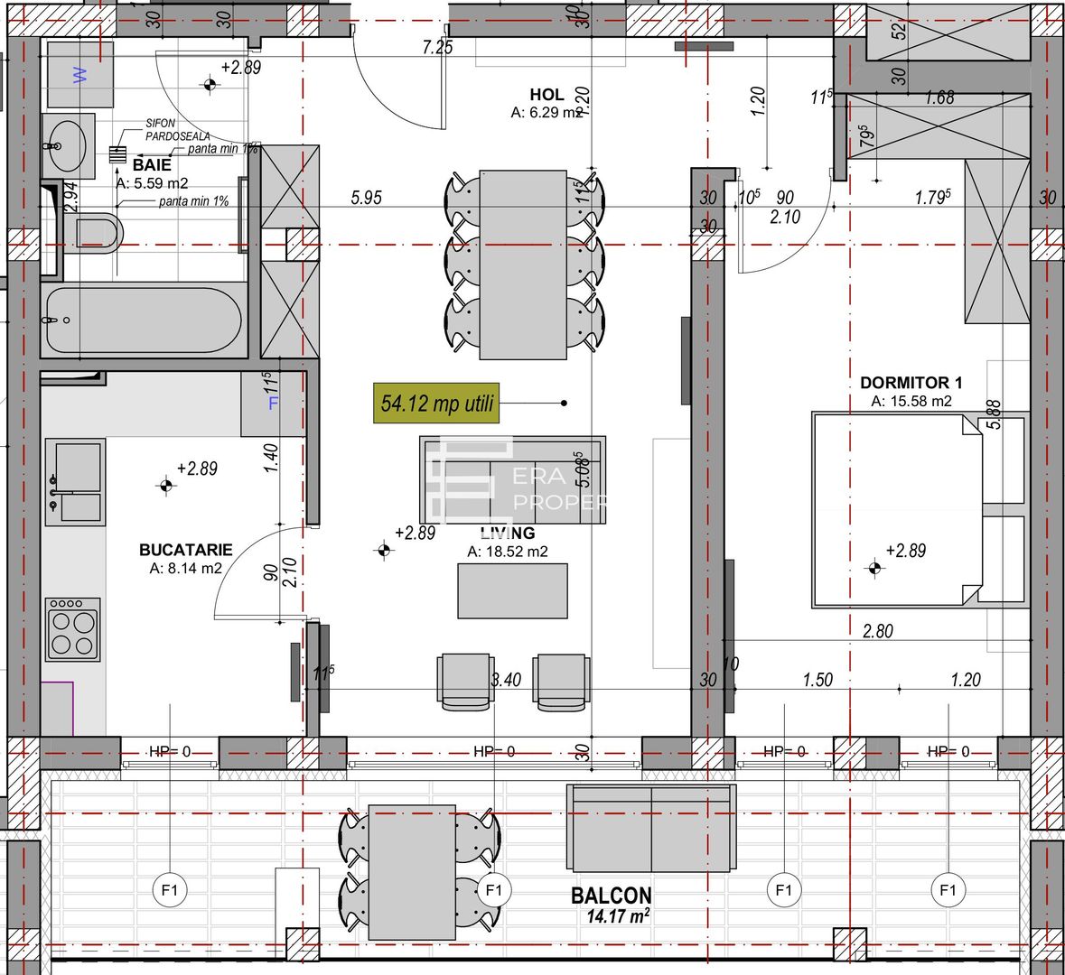 Apartament 2 camere-terasa 14 mp- intabulat- la cheie - zona Aeroport Sibiu - Schiță 10