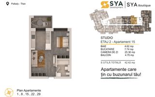 STUDIO IN BLOC BOUTIQUE P+4 CU LOC DE PARCARE INCLUS / PALLADY! - Poză 1