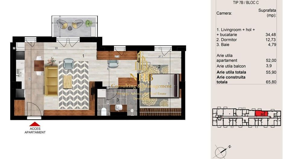 Apartament 2 camere, incalzire pardoseala - Metrou Sisesti, Comision 0 - Poză 5