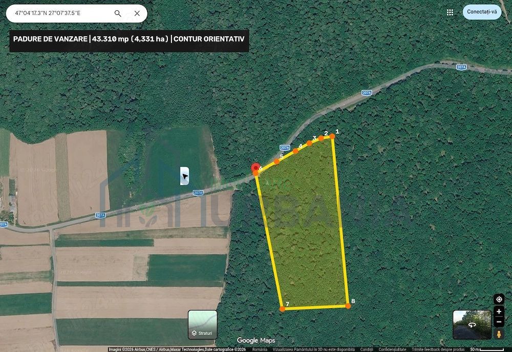 Pădure de stejar 4,33 ha, Boghicea, Neamț, cu acces auto - Poză 1