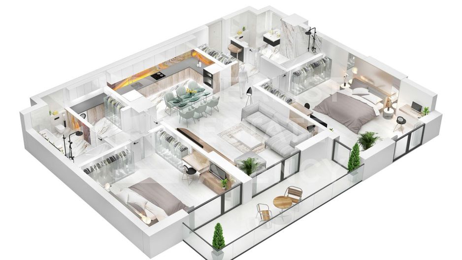 Apartament cu 3 camere de vânzare, Carpathia - Schiță 12
