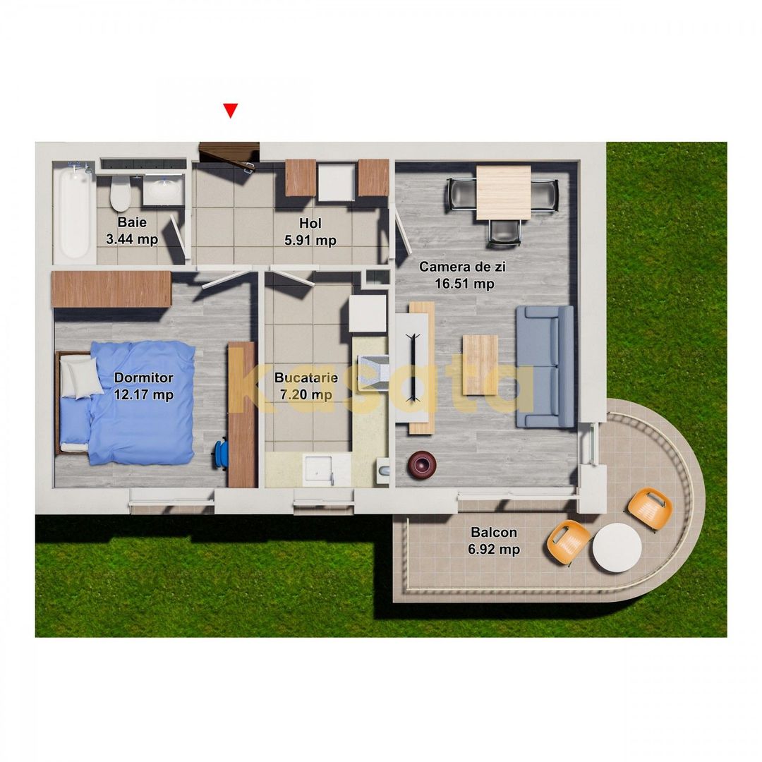 2 camere I Cosmopolis I 50 mp I et 4 I zona Tunari - Poză 8