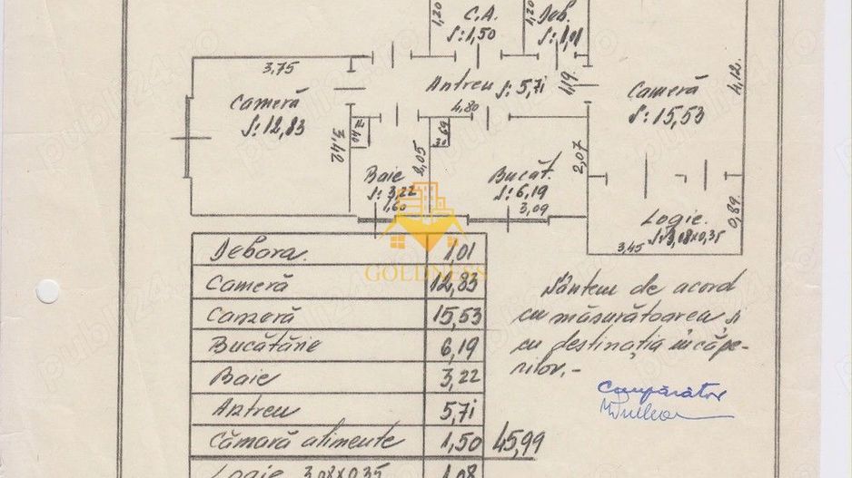 2 camere deco et 2 balcon Centru Mihai Viteazu / Leul /Piata Muzeului - Schiță 5