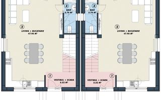VILA TIP DUPLEX CU GRADINA SI FINISAJE MODERNE | TUNARI - Schiță 4