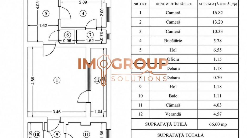 TATARASI - ETAJ INTERMEDIAR - 3 CAMERE 70 MP - FARA RISC - Poză 1