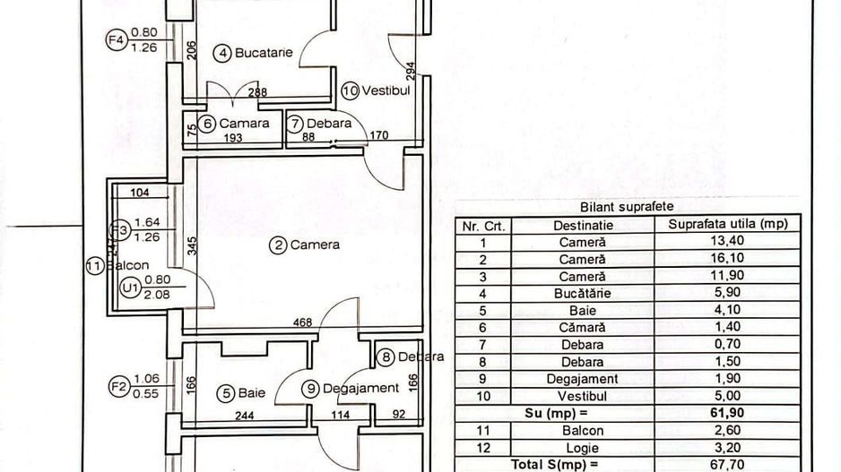 Zona Garii Apartament 3 camere, etaj 3/4, insorit, liber, 119900 euro - Poză 4