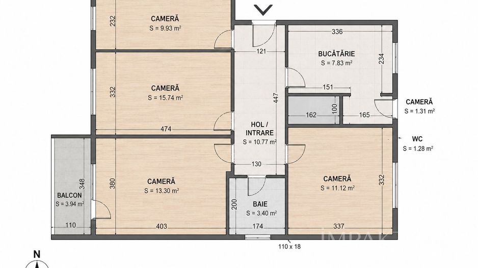 Apartament cu 4 camere in Grigorescu - Schiță 11