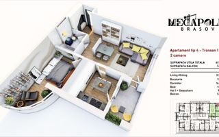 Apartament 2 camere/ Coresi/ Plata Transe/Credit - Poză 5