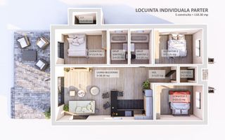 Casa 4 camere pe parter-Tunari | Teren 400 mp - Schiță 11