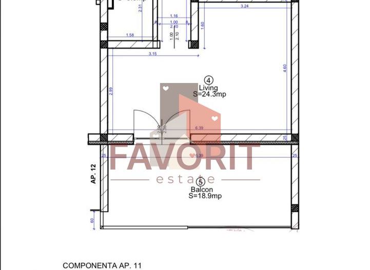 Apartament 1 camera+terasa 19mp | Giroc | BLoc cu lift - Poză 8