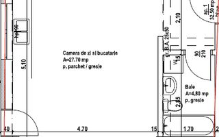 Garsonieră Rediu, 63.800 € +TVA 21%, loc parcare, Bloc nou - Poză 3