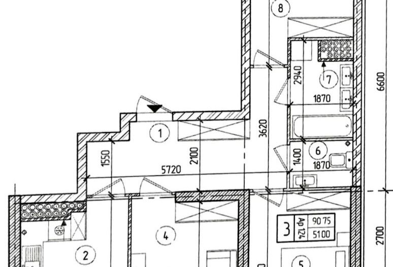 Apartament cu 3 camere de vânzare în Botanica, Chișinău - Poză 3