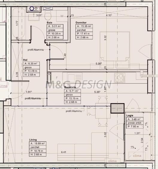Apartament 2 camere Circumvalatiunii bloc nou - Schiță 5