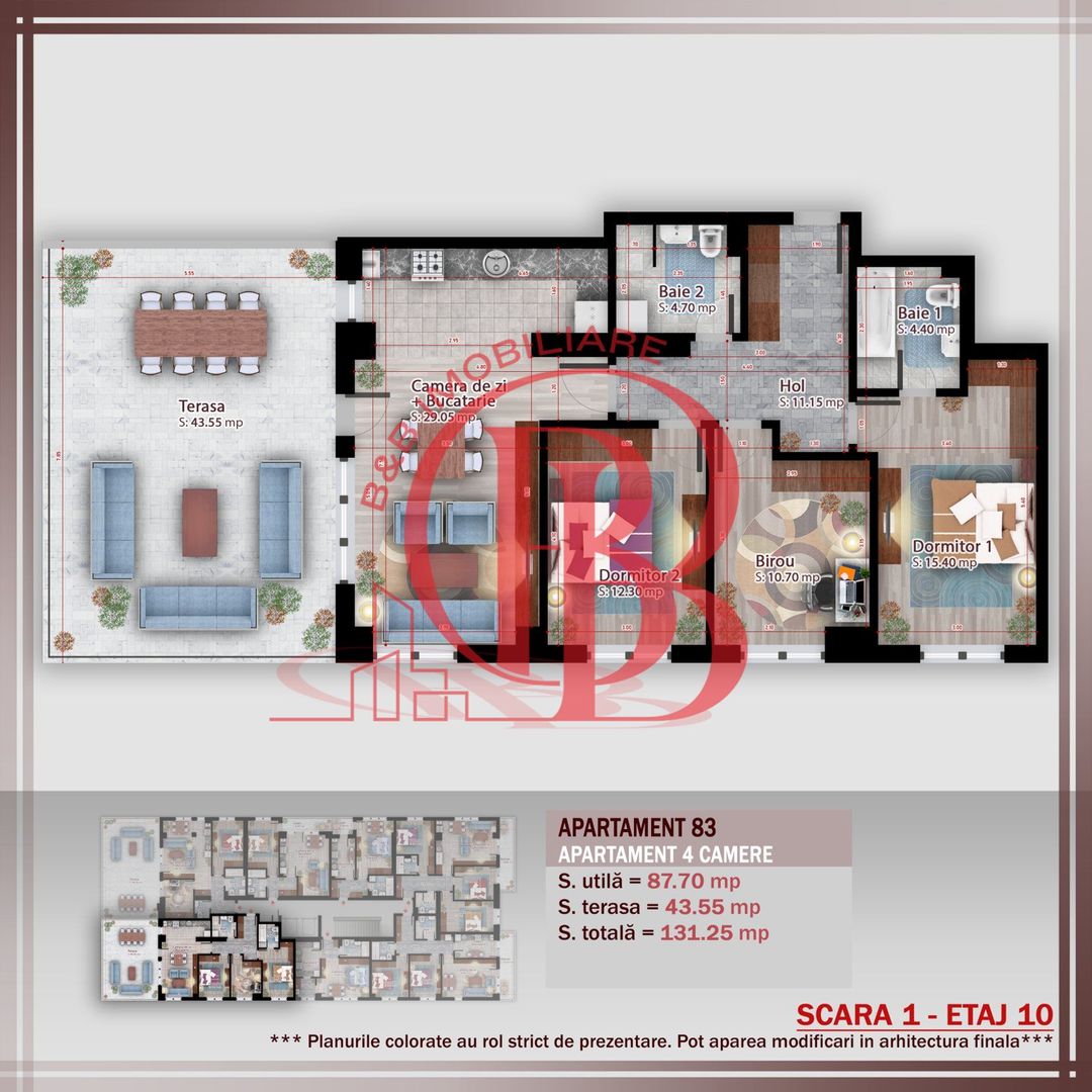 Apartament 4 camere cu terasa  Titan Pallady Metrou Nicolae Teclu - Schiță 2