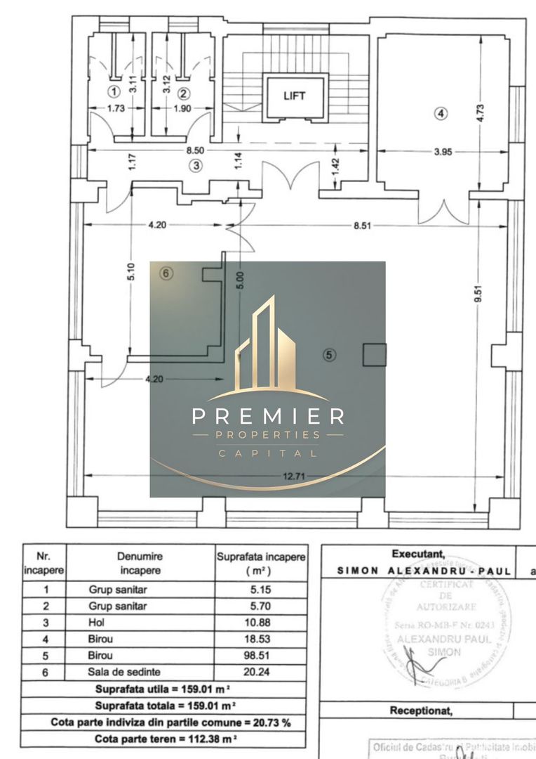 Caldire de birouri de vanzare pt investitie contract inchis 6,6 randamet - Poză 1