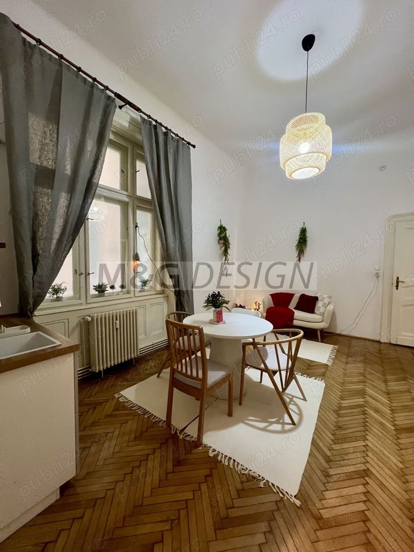 3 camere 104mp etaj 1 vedere in Piata Victoriei complet utilat si mobilat - Poză 3