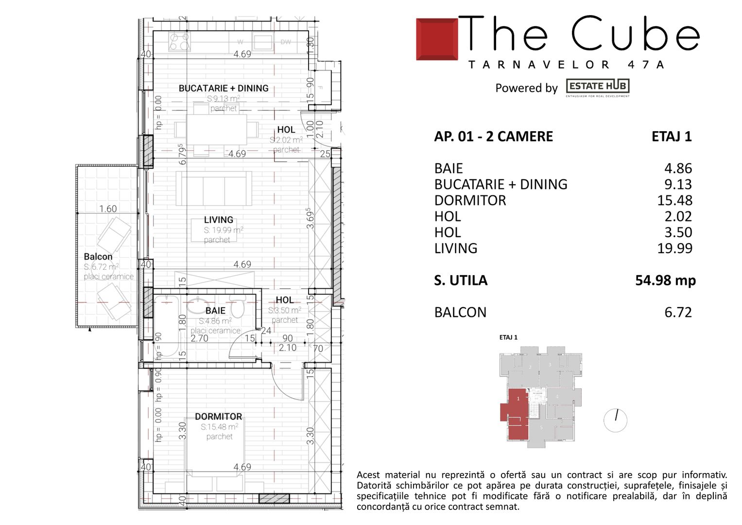 Apartamente premium cu 2 camere Intre Lacuri direct de la dezvoltator - Poză 6