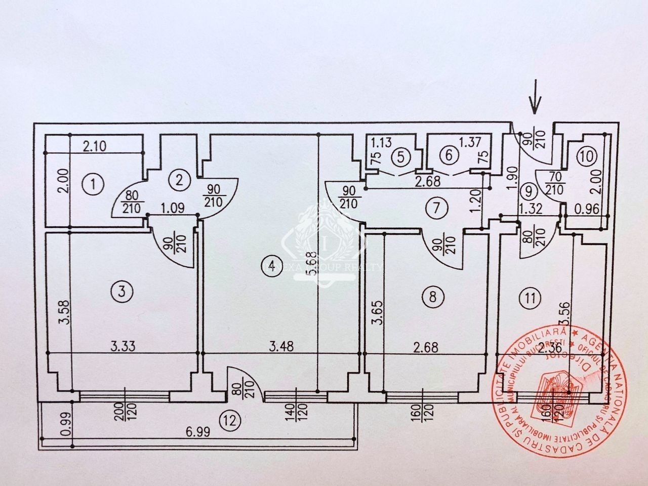 Apartament 3 camere - posibilitate investitie I Ghencea - Schiță 11