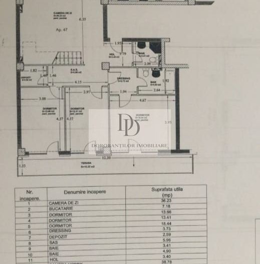 Penthouse de vânzare | 160 mp | Terase panoramice 72 mp | Buna Ziua - Schiță 17