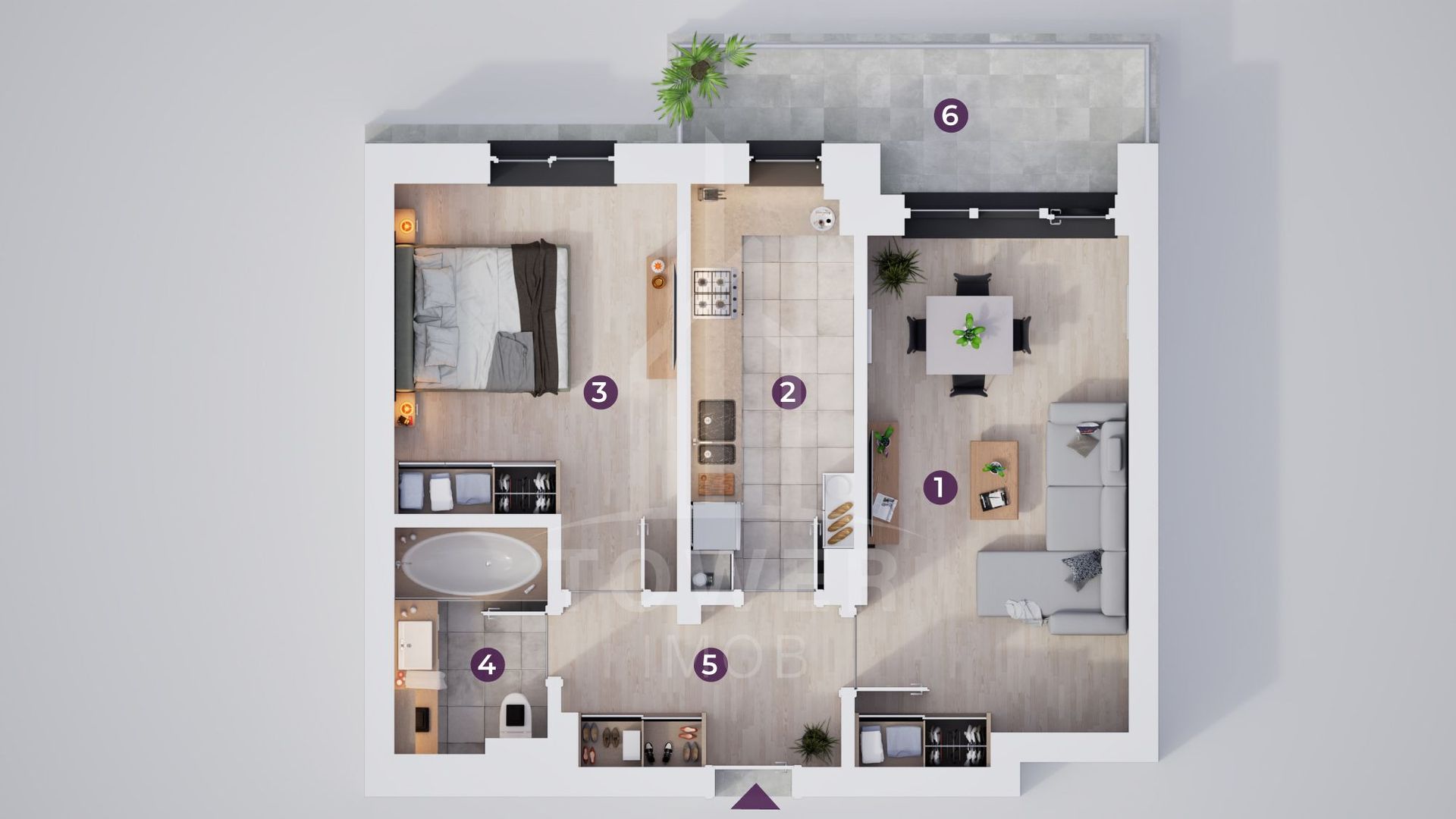 Vanzare  apartament cu 2 camere. Rate la dezvoltator pe 7 ani. - Poză 4