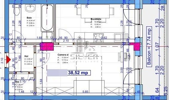 Apartament cu o camera/38.5 mp/imobil NZEB. - Poză 2