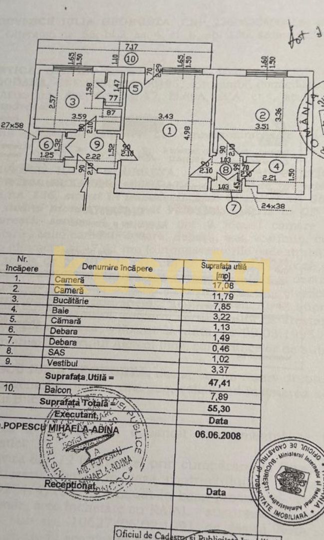 OPORTUNITATE | APARTAMENT 2 CAMERE | BERCENI BRANCOVEANU | 55 MP - Schiță 12
