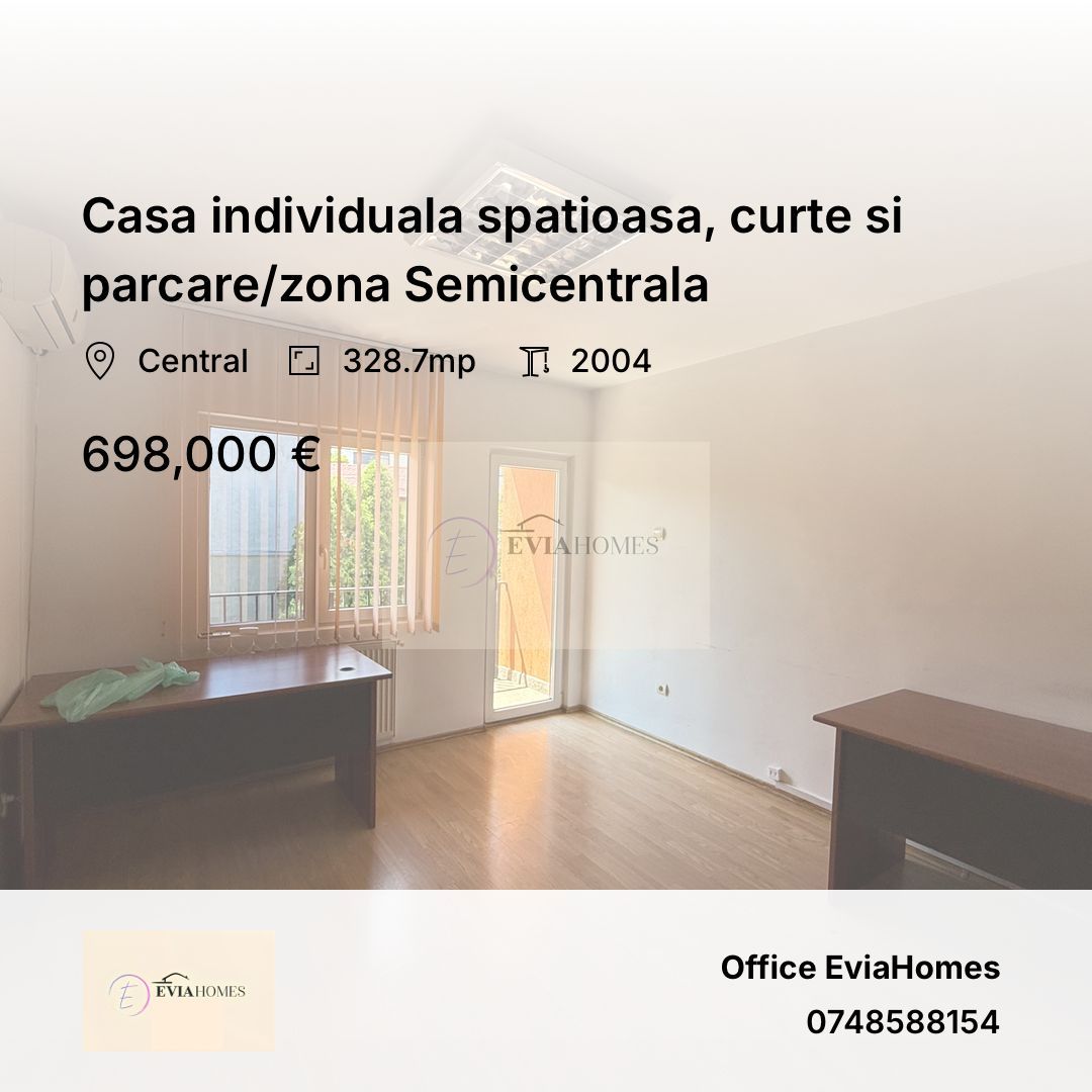 Casa individuala spatioasa, curte si parcare/zona Semicentrala - Poză 1