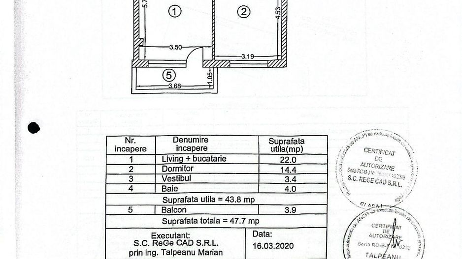 AP. 2 CAMERE THEODOR PALLADY, PARCARE, BLOC NOU, CENTRALA, COMISION 0% - Schiță 10