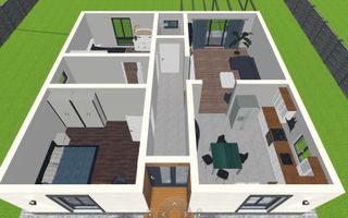 Casa individuala pe parter 500 mp teren - Poză 6