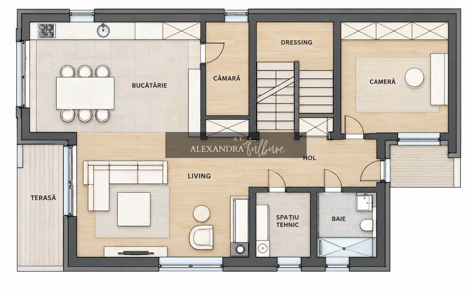 Casa individuala NZEB, 5 camere, 3 bai, finisata, P+ET+POD, Someseni - Poză 5