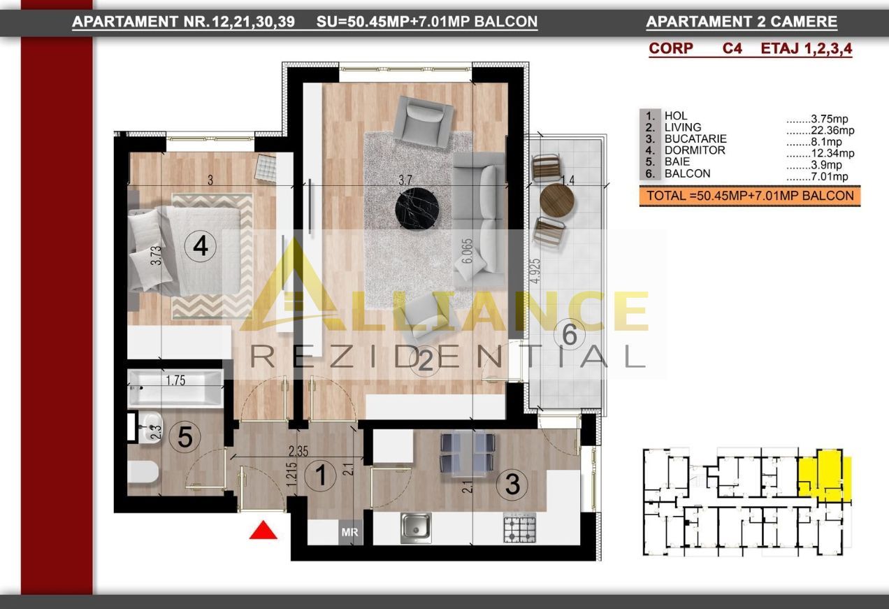APARTAMENT 2 CAMERE DECOMANDAT - Poză 10