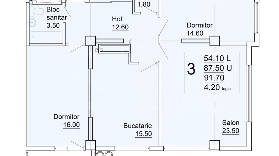 Vânzare, apartament, 3 camere, stradela Studenților, Poșta Veche. - Poză 3