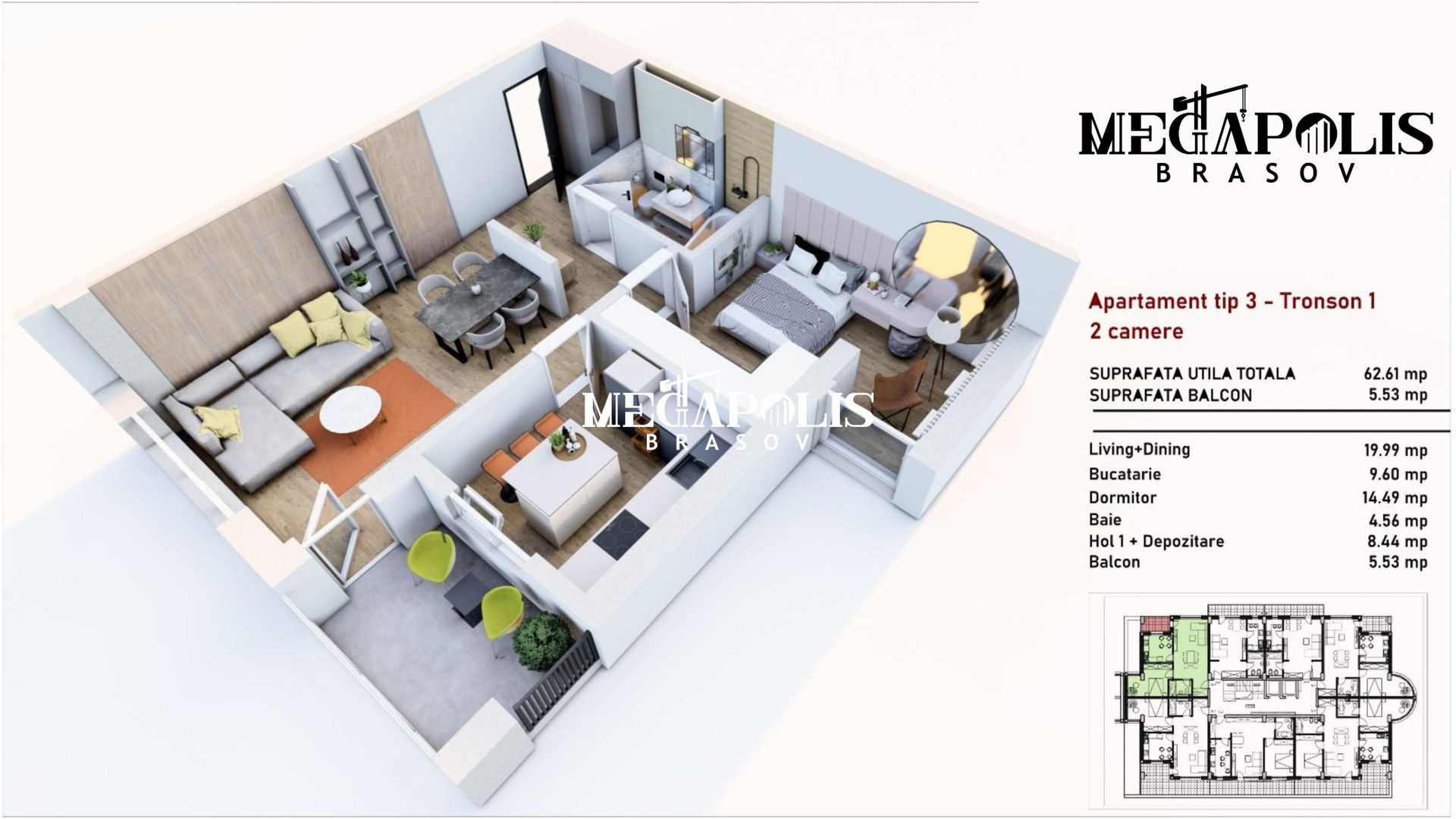 Apartament 2 camere/ Coresi/ Plata Transe/Credit - Poză 5