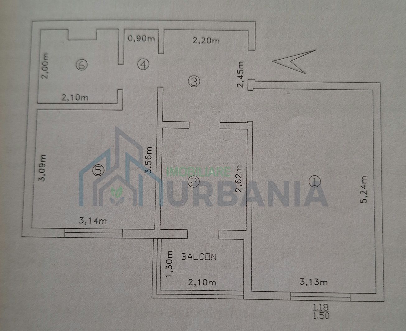 Apartament 2 camere, 46 mp, cartierul Dacia, Iași - Poză 4