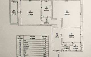 2 camere | decomandat | etaj 1 | Centrala | Disponibil Imediat - Schiță 10