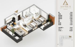 AP. 3CAM. IN PROIECTUL ASTORIUM LIFE -MUTARE IMEDIATA. COMISION 0%! - Poză 2