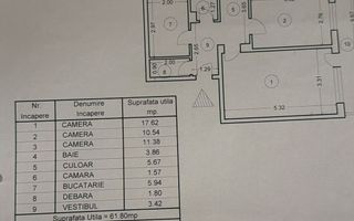 Vanzare apartamernt 3 camere Drumul Taberei, Bucuresti - Schiță 1