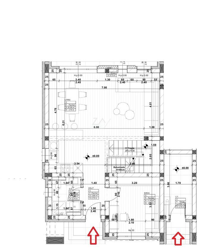 Comision 0! Duplex cu 5 camere despartit prin camera tehnica. Asfalt. - Schiță 17