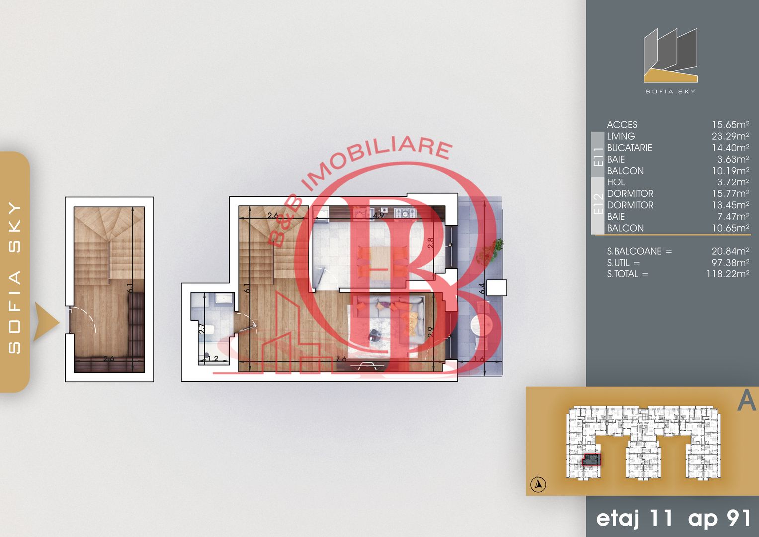 Duplex 3 camere Mutare Rapida Theodor Pallady 7 min Metrou - Schiță 4