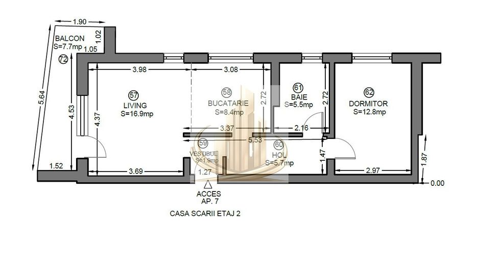 Apartament 2 camere  | et 2| Mobilat, utilat | Dumbravita - Poză 5