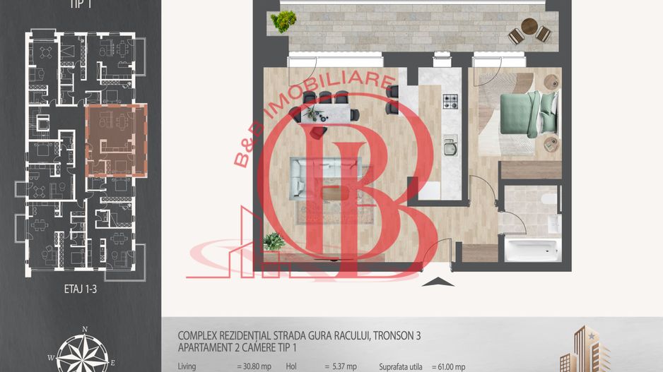 2 camere  700 metri de Metrou Nicolae Teclu - Schiță 12