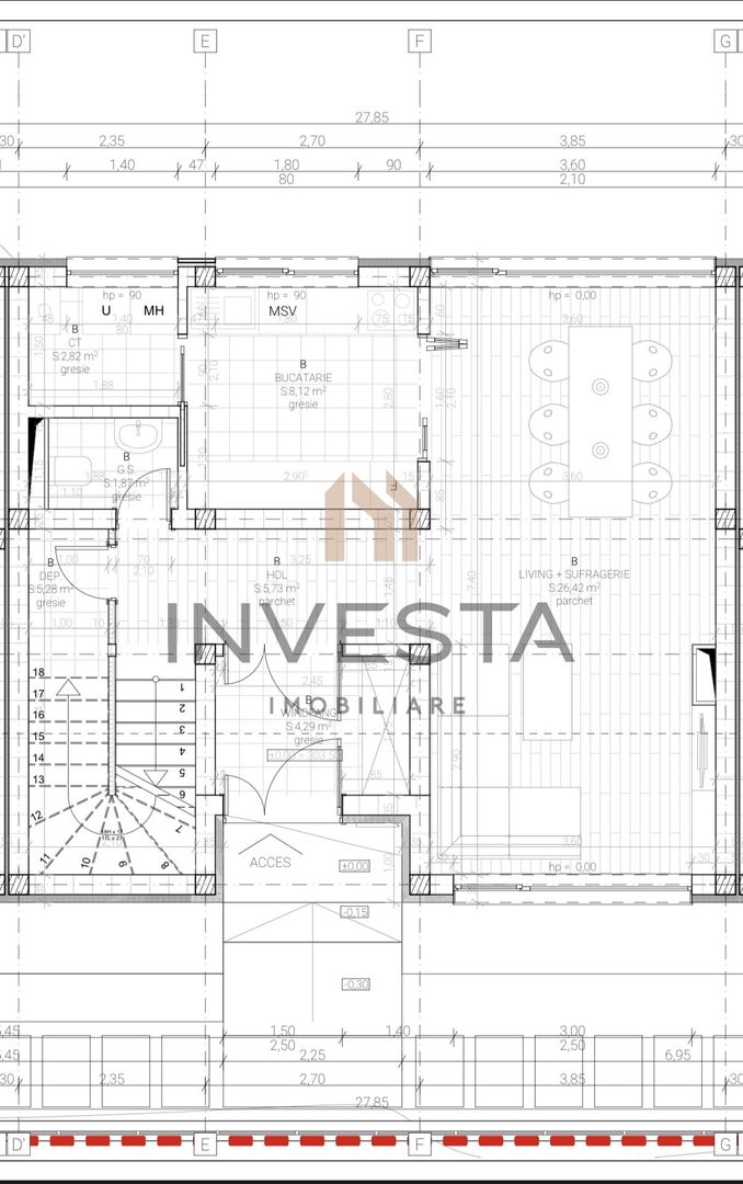Triplex nou, 113 mp utili + curte, Apahida – disponibil si la pachet! - Schiță 17