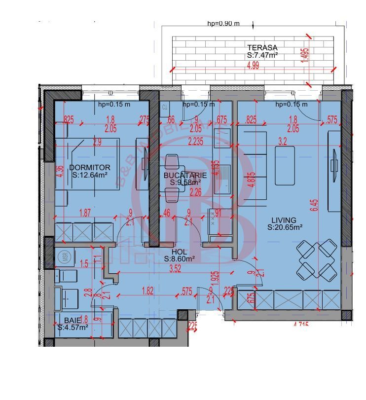 Apartament 2 camere Promo Loc Parcare Theodor Pallady - Schiță 2