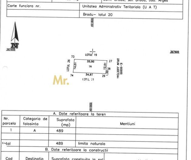 Teren 489 mp Bradu, deschidere la DJ - 3 Km de Pitesti - Poză 3