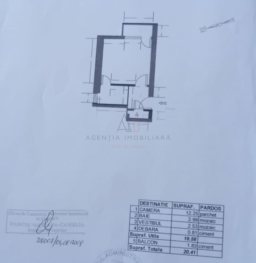 Garsoniera Renovata Ultracentral | FARA RISC, CENTRALA - Schiță 11