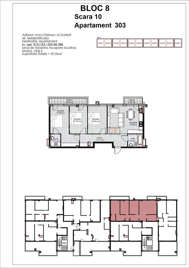 Apartament cu 3 odăi I Hora Village I Variantă Albă - Poză 4