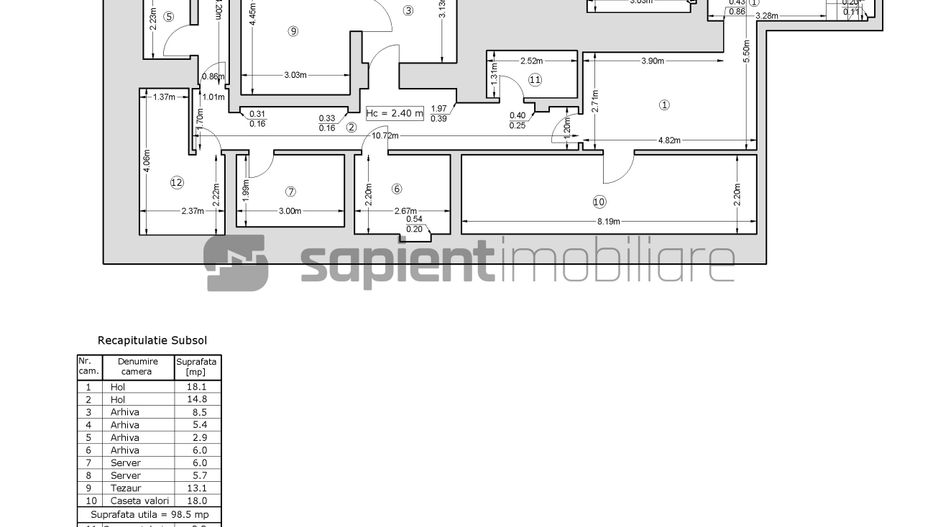 Sapient | Spațiu comercial _ Pasajul Vulturul Negru - Schiță 9