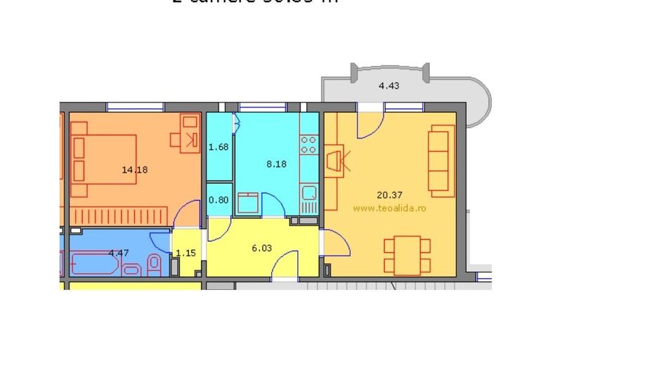 De vanzare apartament 2 Camere Lujerului - Poză 7