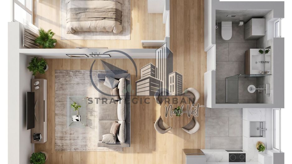 Apartament cu 2 camere, finisat nou, zona Cetatii - Poză 10